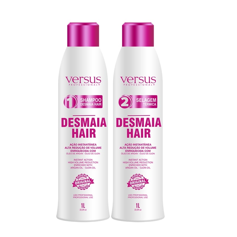 Kit Desmaia Cabelo Escova Progressiva Versus 2X500Ml em Promoção na  Americanas