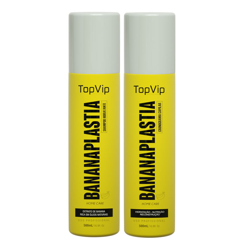Kit Cronograma Capilar Home Care Bananaplastia Top Vip 500ml