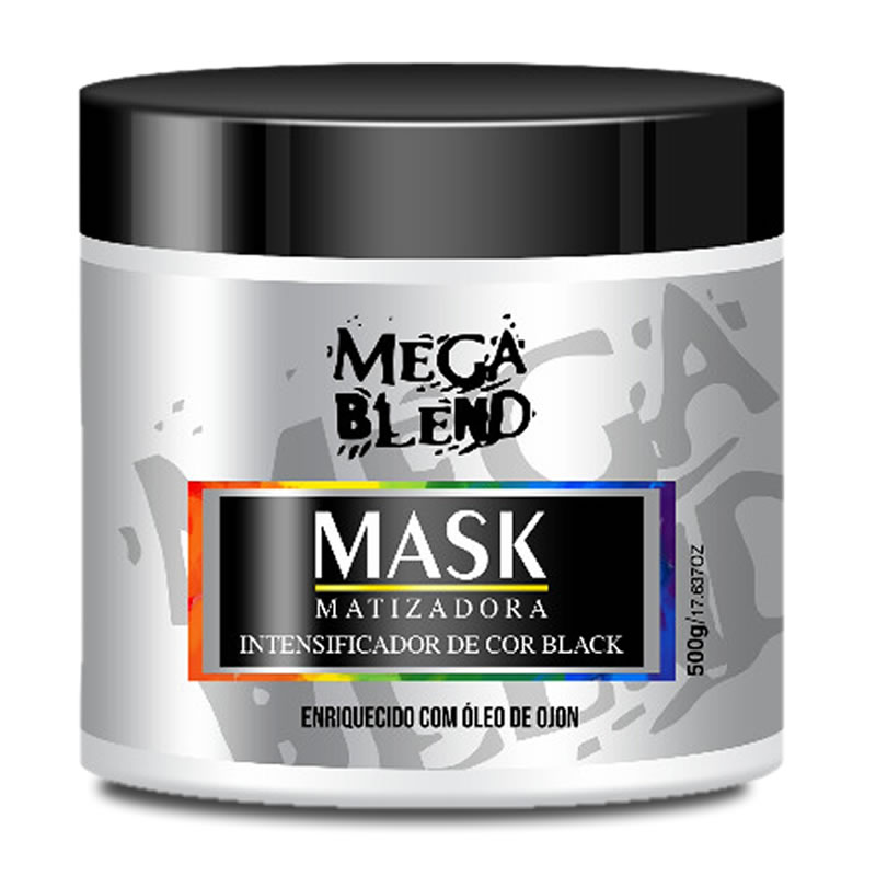 Mask Matizadora Black MEGA BLEND enriquecido com óleo de ojon (Intensificador de cor) 500g