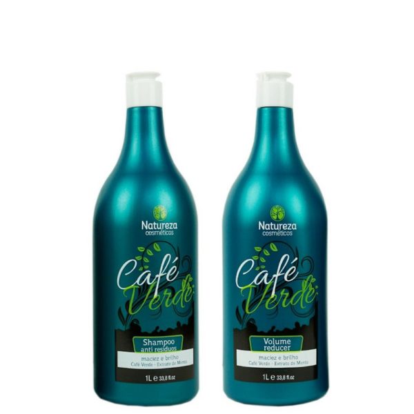 Kit Escova Progressiva De Cafe Verde Natureza Cosméticos 2×1000ml